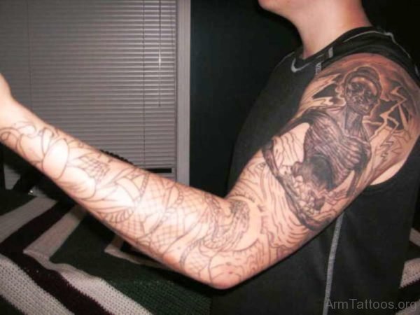 Buddha Tattoo Design  On Arm 