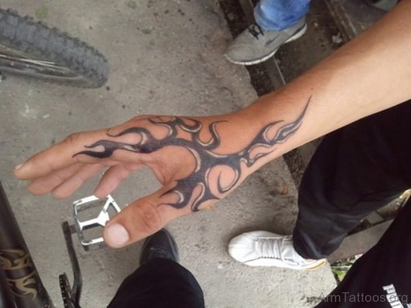 Terrific Tribal Tattoo For Hand