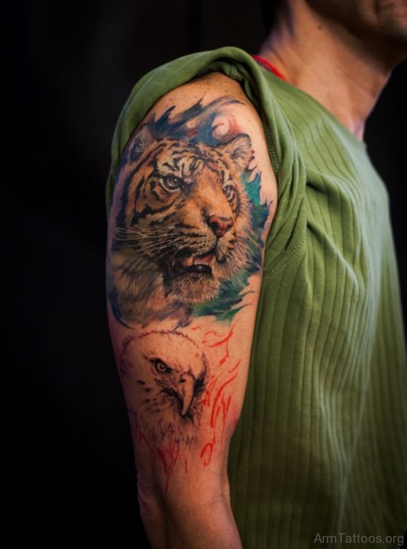 Tiger And Eagle Tattoo