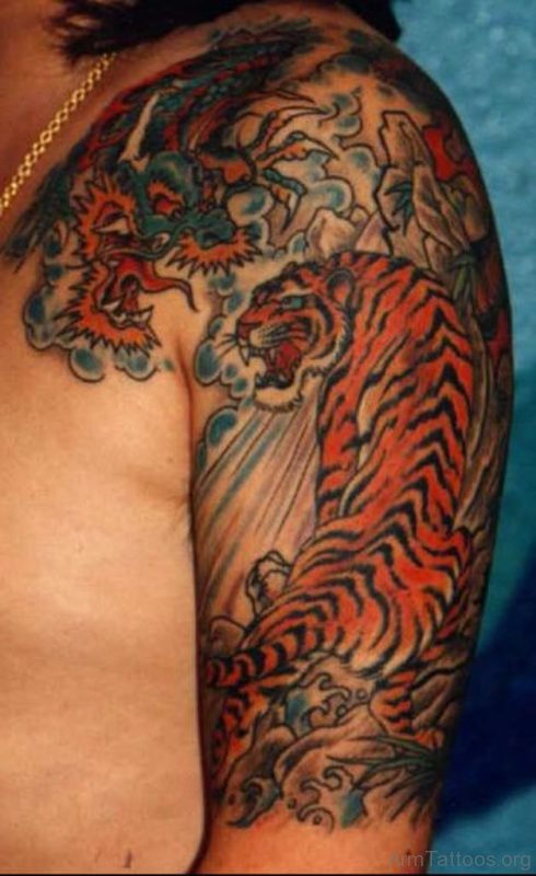 Tiger And Tree Tattoo