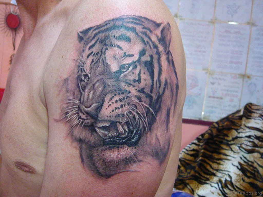 Tiger Head Tattoo.