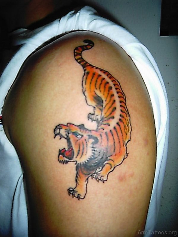 Tiger Tattoo For Men On Shoulder