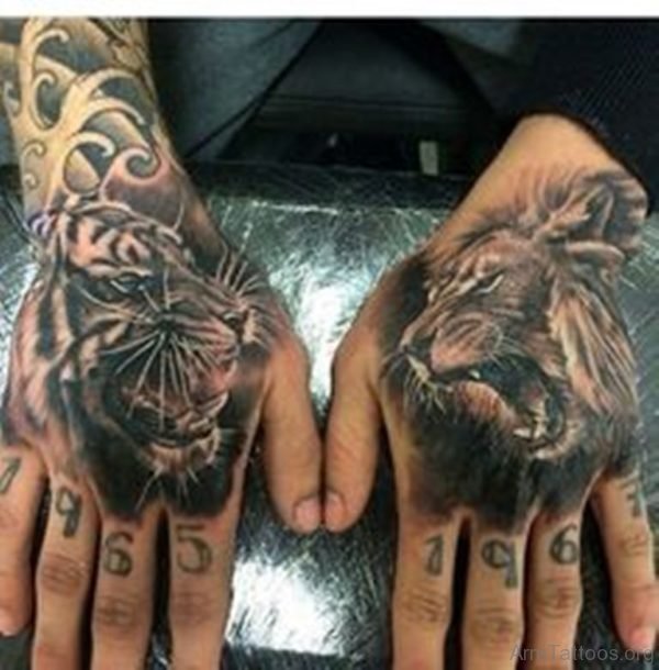 Tiger and Lion Tattoo
