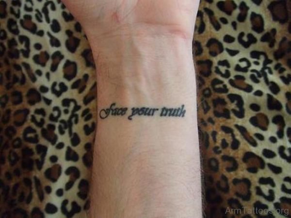 Tiny Wording Arm Tattoo