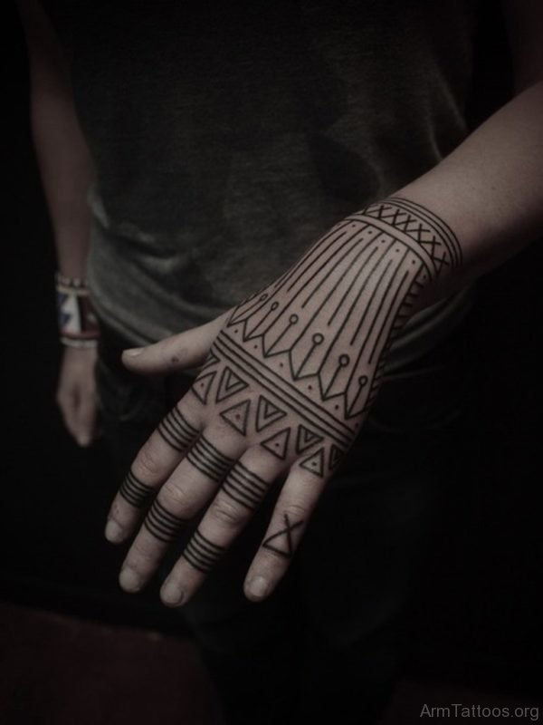 Tradition Tribal Tattoo on Hand
