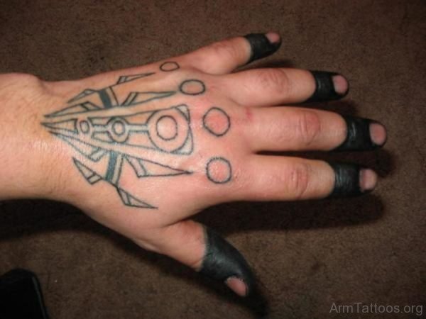Traditional Canadian Hand Tattoo