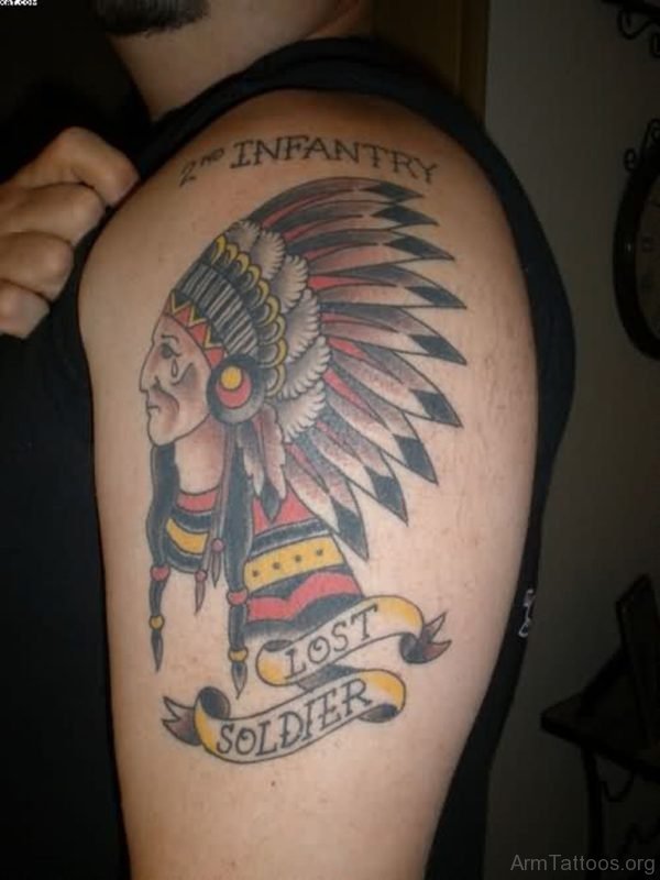 Traditional Indian Warrior Tattoo
