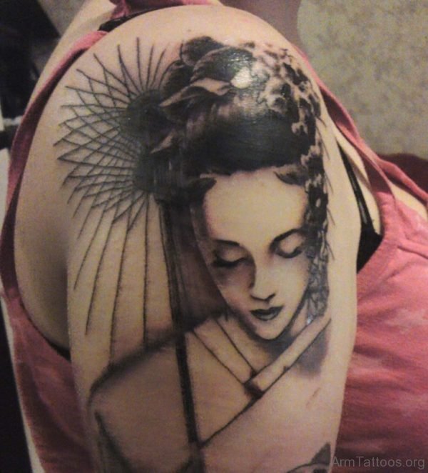 Traditional Japanese Geisha Tattoo 