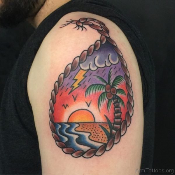 Traditional Palm Tree Tattoo