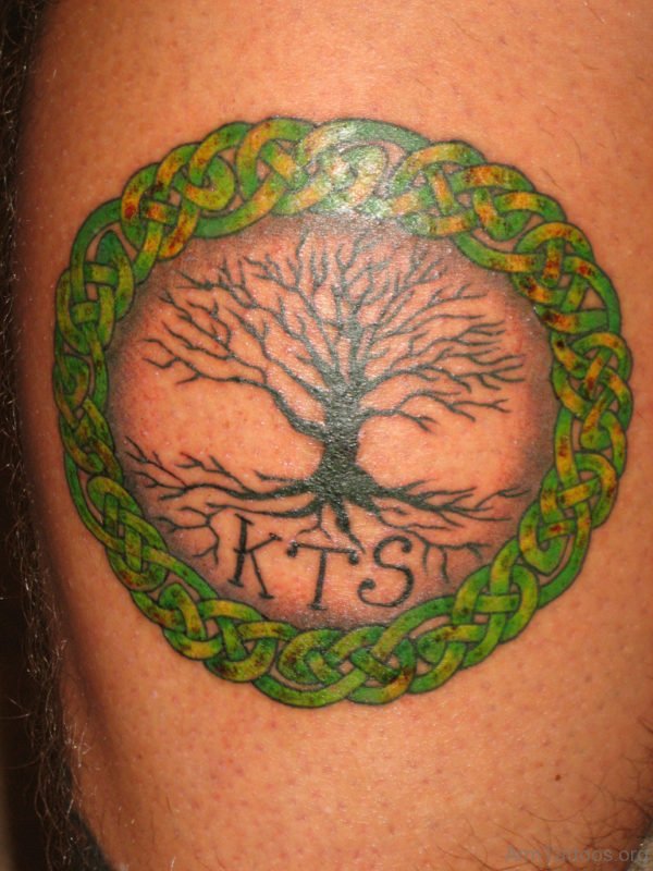 Tree And Celtic Tattoo