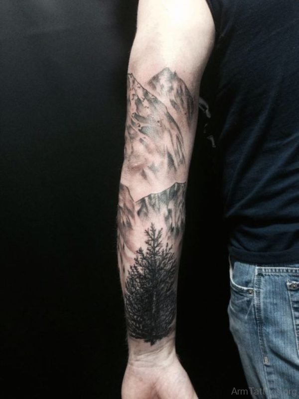 Tree Tattoo On Arm Sleeve