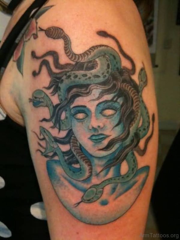 Trendy Medusa Tattoo On Arm 