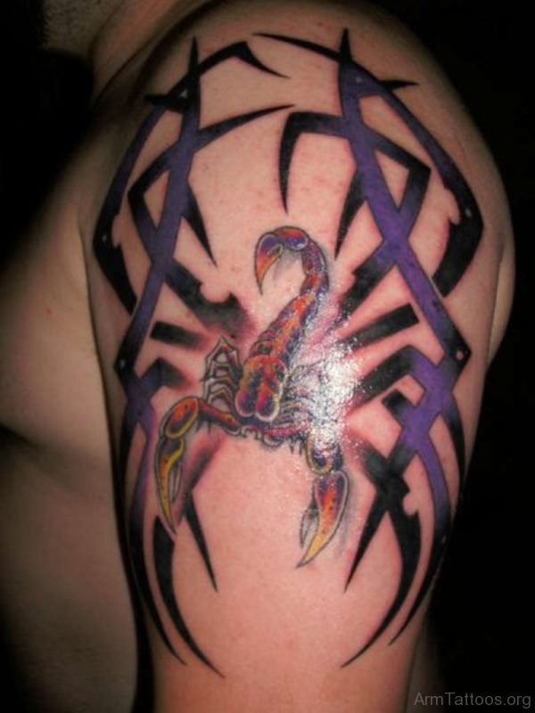 Tribal And Scorpion Tattoo