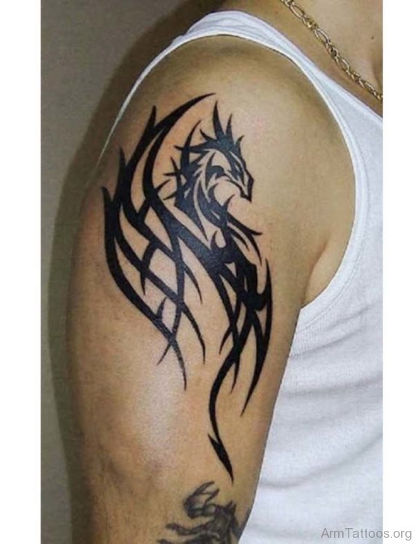 Tribal Dragon Tattoo