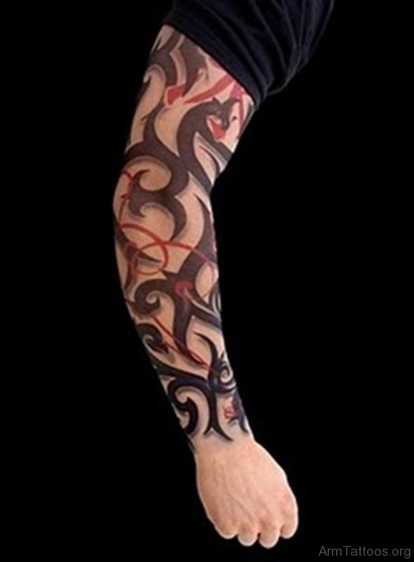 Tribal Full Sleeve Tattoo