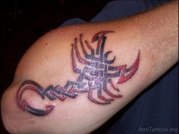 Tribal Scorpion Tattoo On Arm