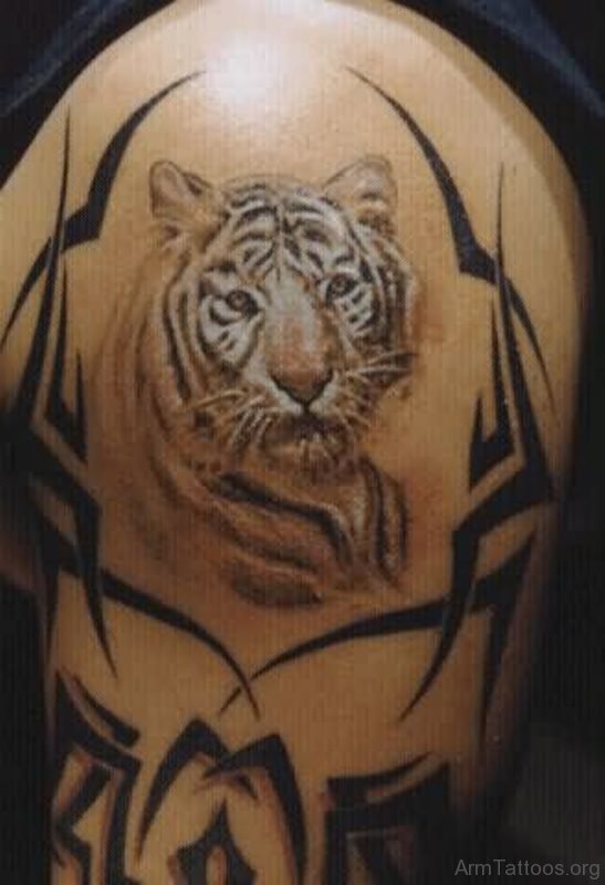 Tribal With Tiger Tattoo