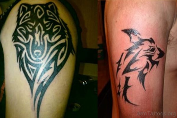 Tribal Wolf Tattoo Design