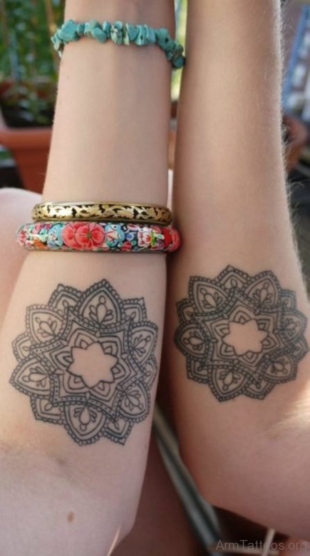 Twin Mandala Arm Tattoo Design