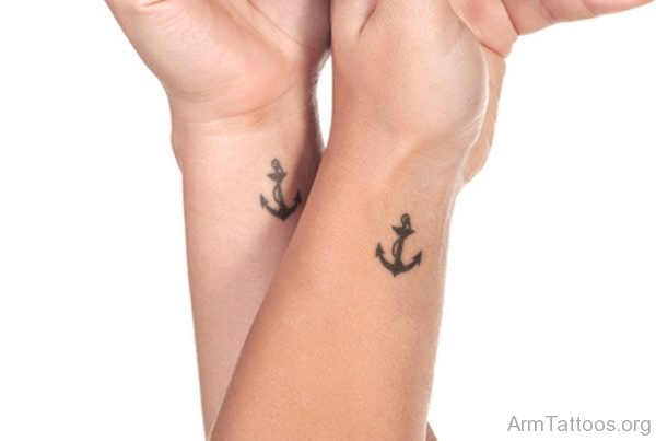 Two Anchors Tattoos On Wrists WT165TB165