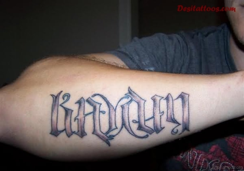 37 Best Ambigram Tattoos For Arm