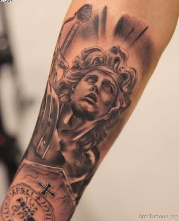 Ultimate Angel Warrior Tattoo For Arm