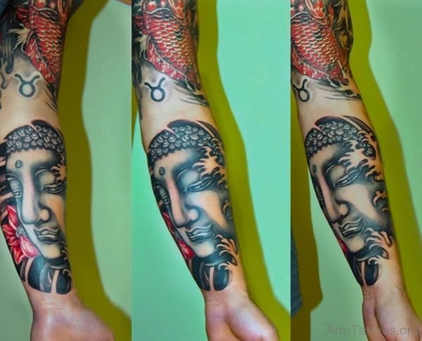 Ultimate Buddha Tattoo On Full Sleeve