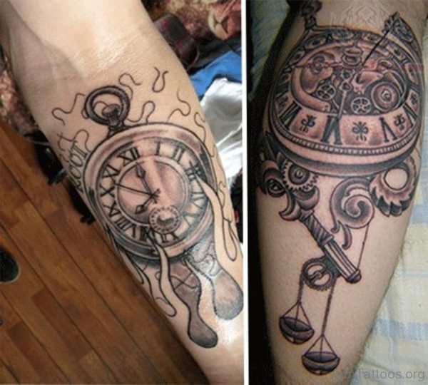 Ultimate Clock With Key Tattoos