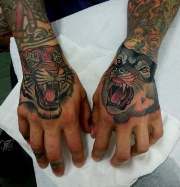 Ultimate Tiger Tattoo On Hand