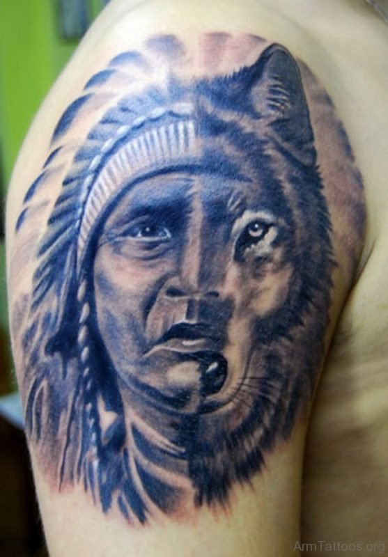 Unique Wolf Tattoo