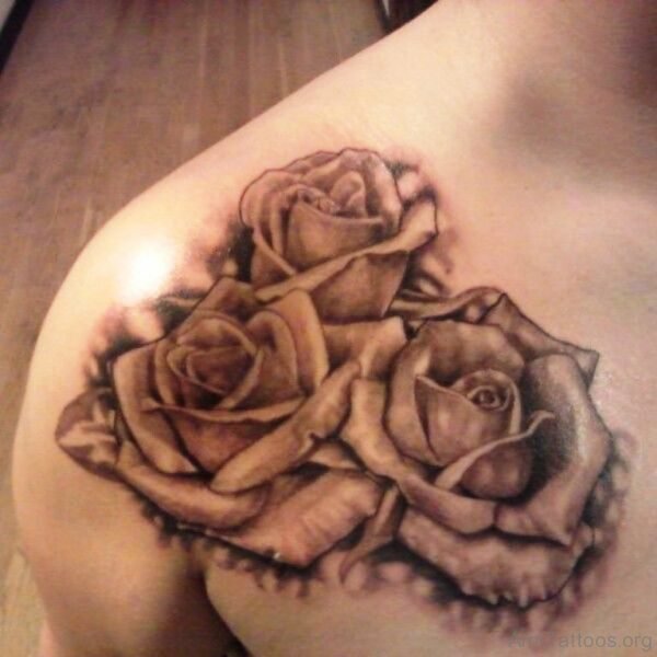 Very Beautiful Flower Tattoo On Design 