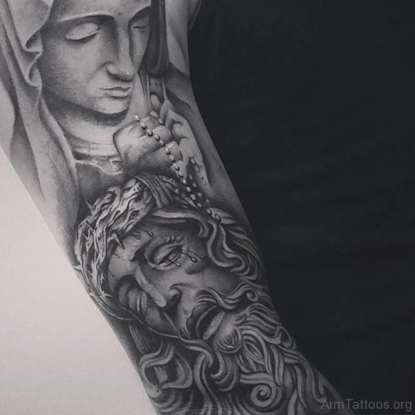 Virgen Mary And Jesus Tattoo