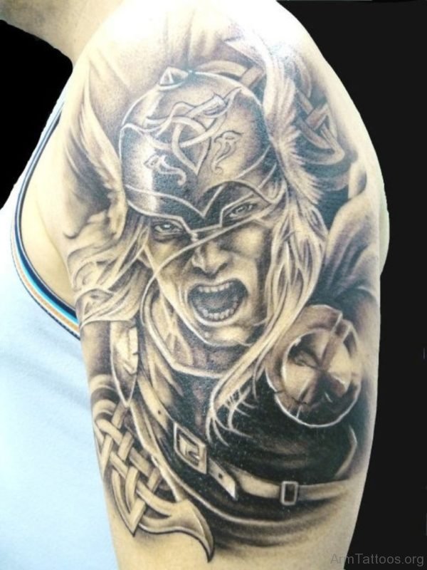 Warrior Celtic Tattoo On Arm 
