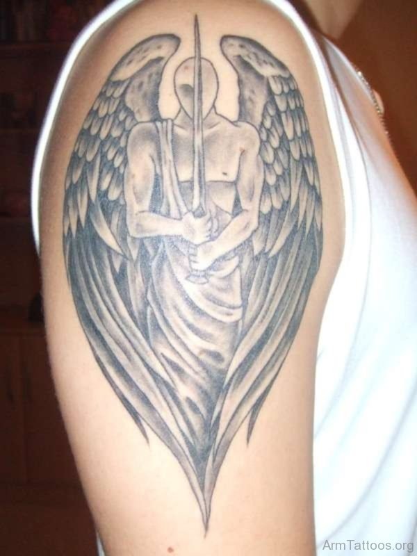 Warrior Guardian Angel Tattoo