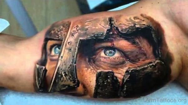Warrior Head Tattoo Design