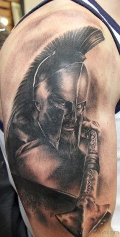 Warrior Tattoo For Arm