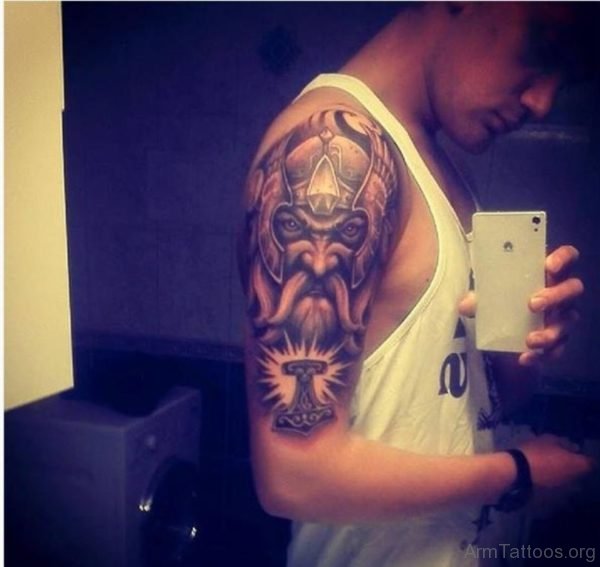 Warrior Tattoo On Shoulder