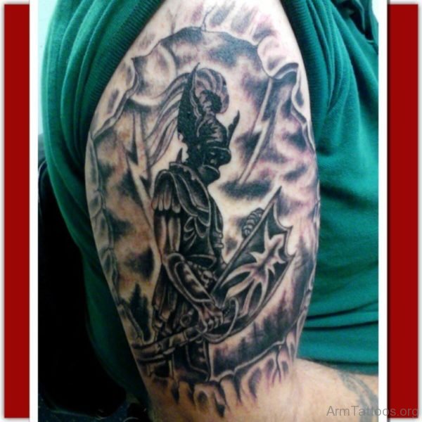 Warrior Upper Arm Tattoo