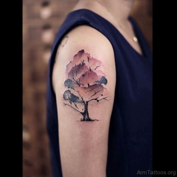 Watercolor Tree Tattoo