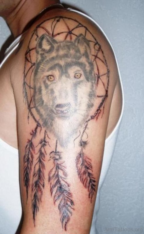 Wolf Dreamcatcher Tattoo