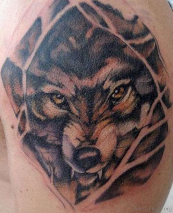Wolf Face Tattoo Design