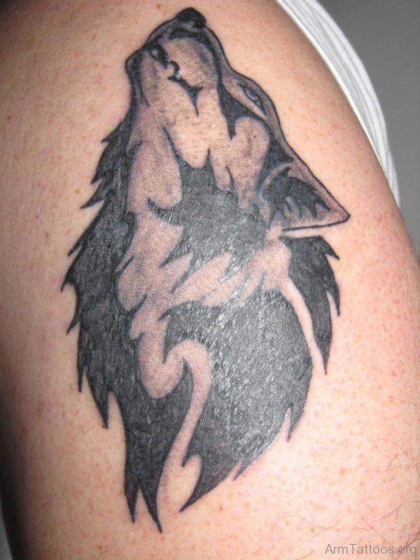 Wolf Howling Tattoo