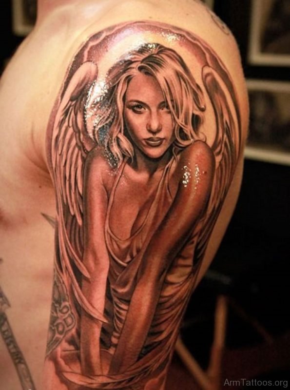 Women Angel Tattoo