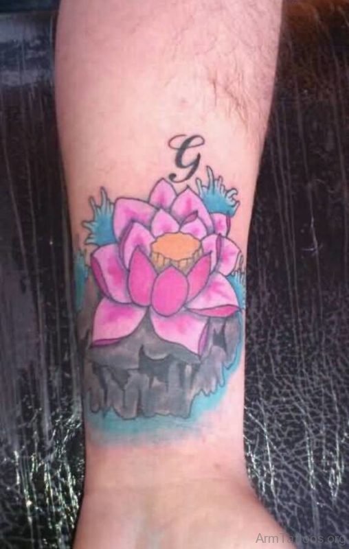 Wonderful Lotus Tattoo Design 