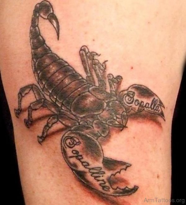 Wonderful Tribal Scorpion Tattoo 