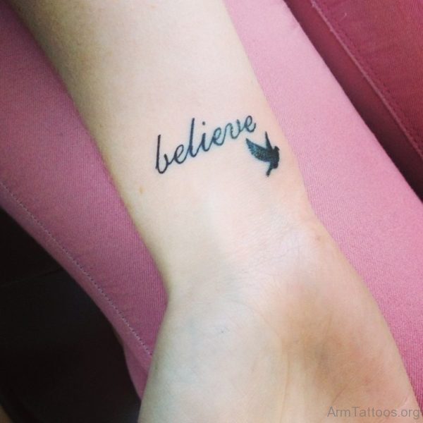 Wonderful Wording Tattoo On Wrist