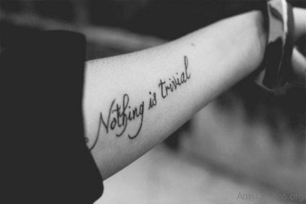 Wording Arm Tattoo Design