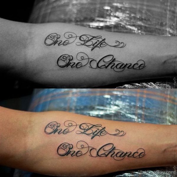 Wording Tattoo Design On Arm 