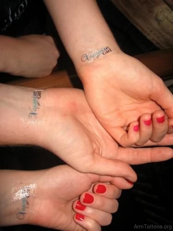 Wording Tattoo On Wrist For Girls