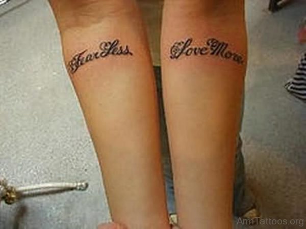 Words Arm Tattoo